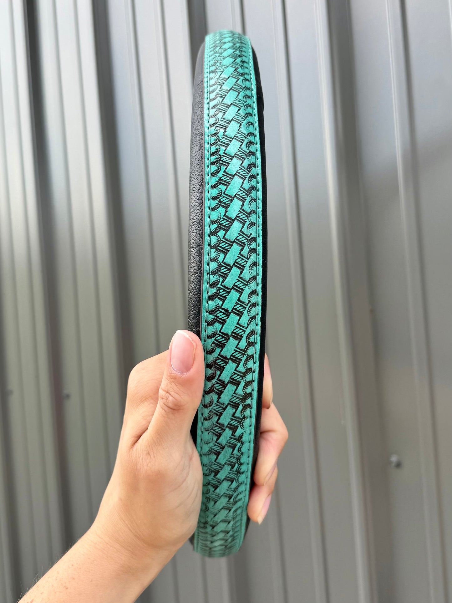 Genuine Leather Steering Wheel Cover
