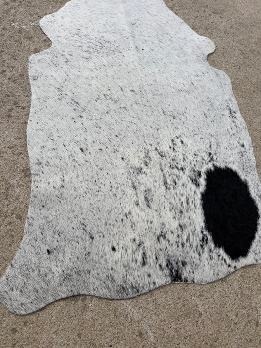 Salt & Pepper Speckled Genuine Cowhide Rug Approx. 3 ft