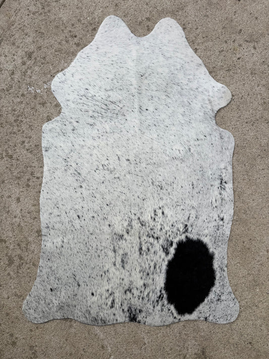 Salt & Pepper Speckled Genuine Cowhide Rug Approx. 3 ft