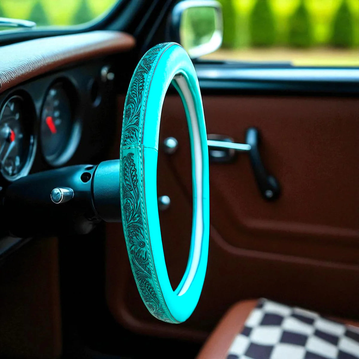 Genuine Leather Steering Wheel Cover