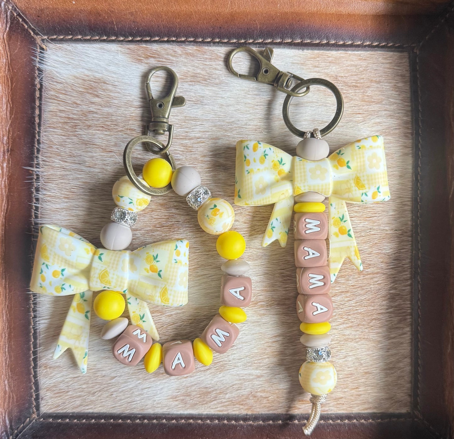 Lemon Main Squeeze Mama Keychain Set