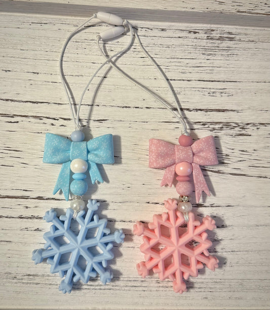Snowflake Bow Car Hanger