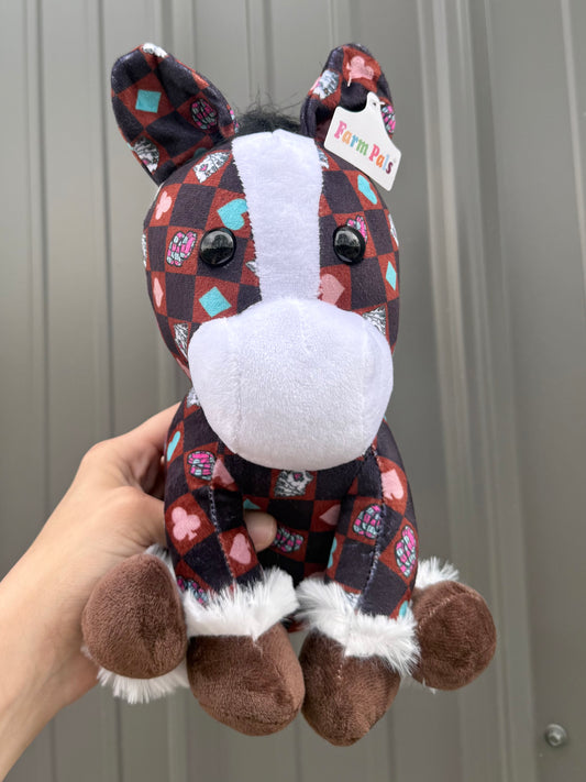 Ace Cards Checkered Horse Plushie