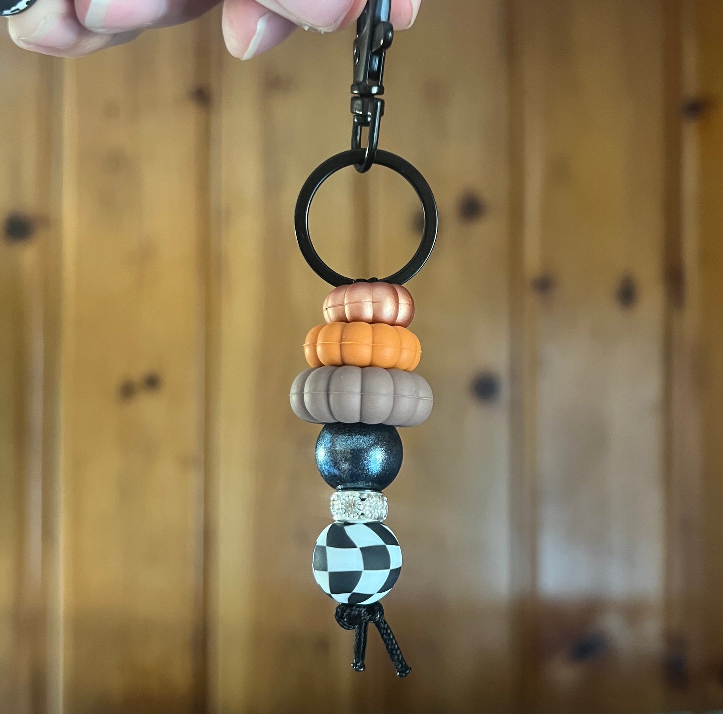 Stacked Pumpkin Keychain