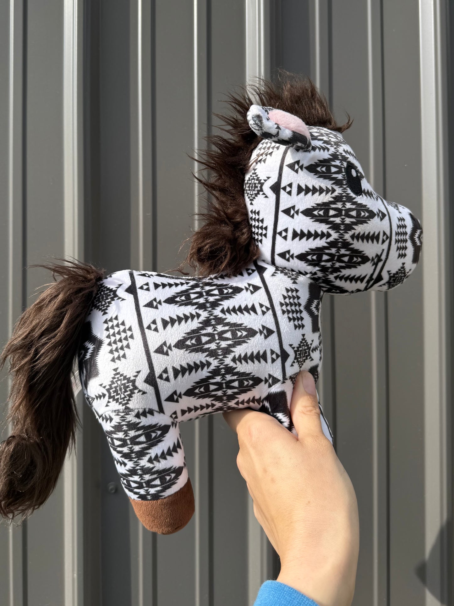White Aztec Horse Plushie