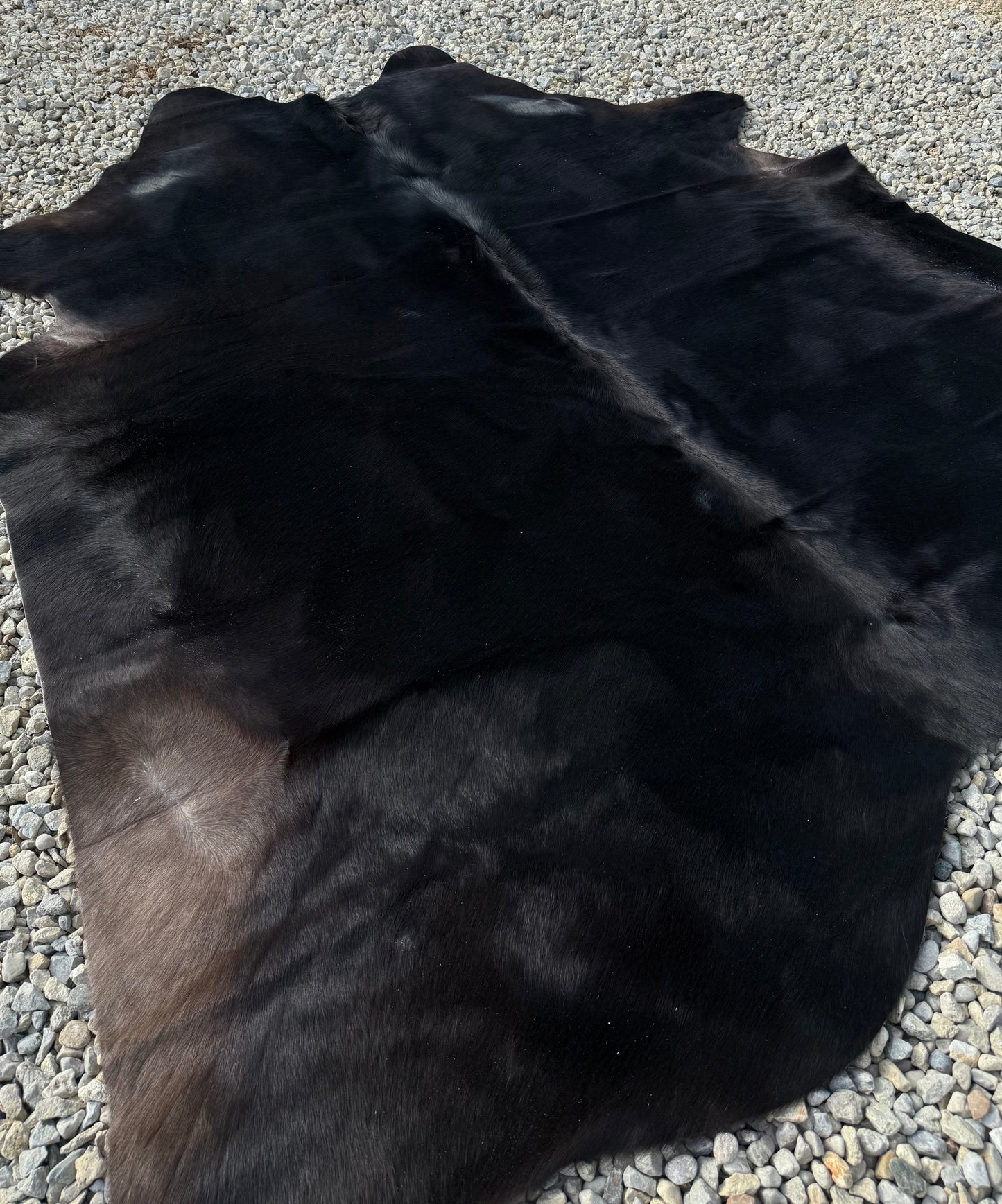 Jumbo Dark Black Brown Genuine Cowhide Rug #22