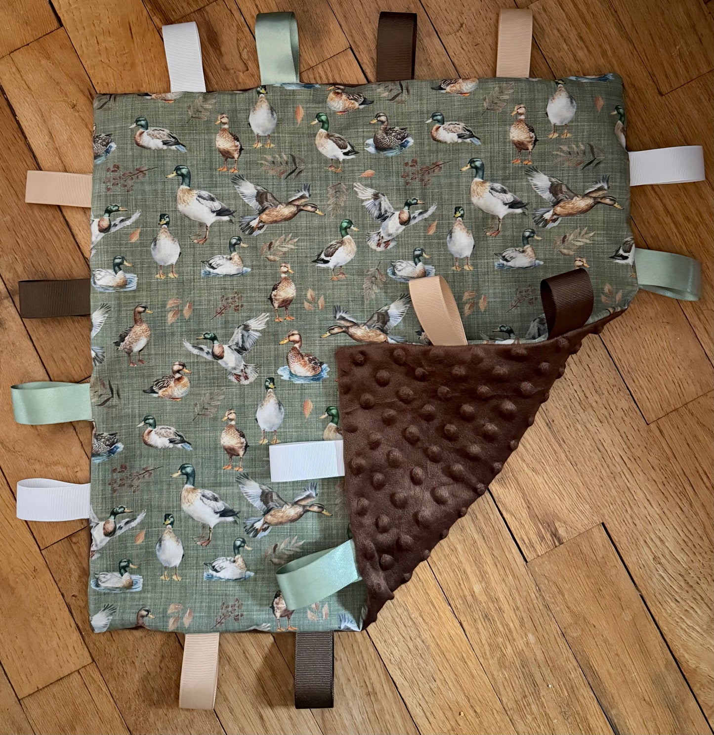 Mallard Duck Green Taggie Blanket