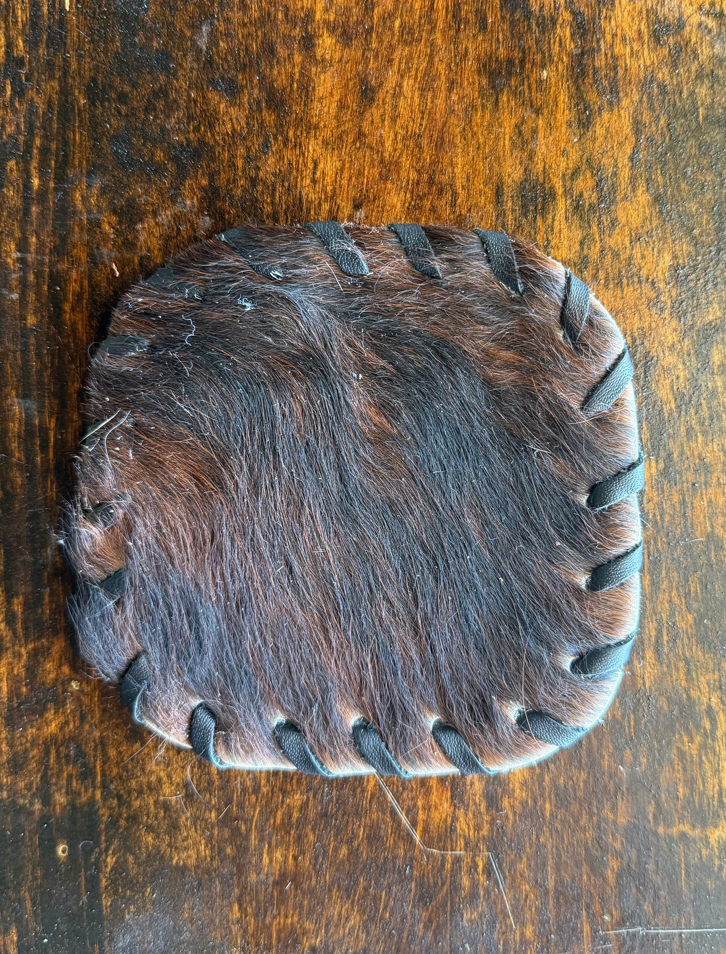 Genuine Cowhide Rounded Square Coaster