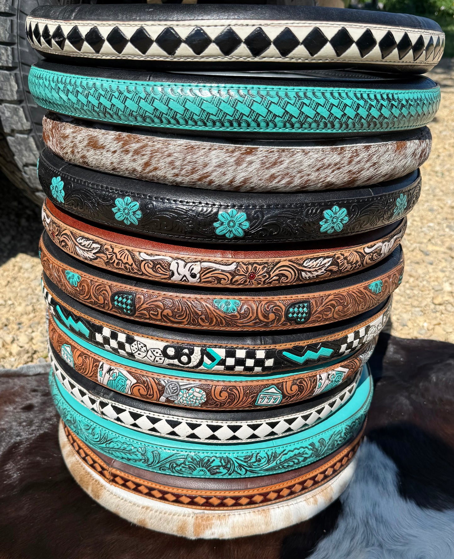 Genuine Leather Steering Wheel Cover