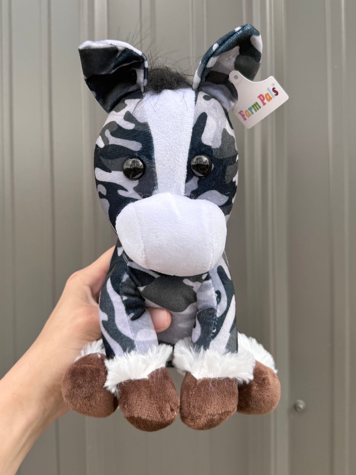 Gray Camo Horse Plushie