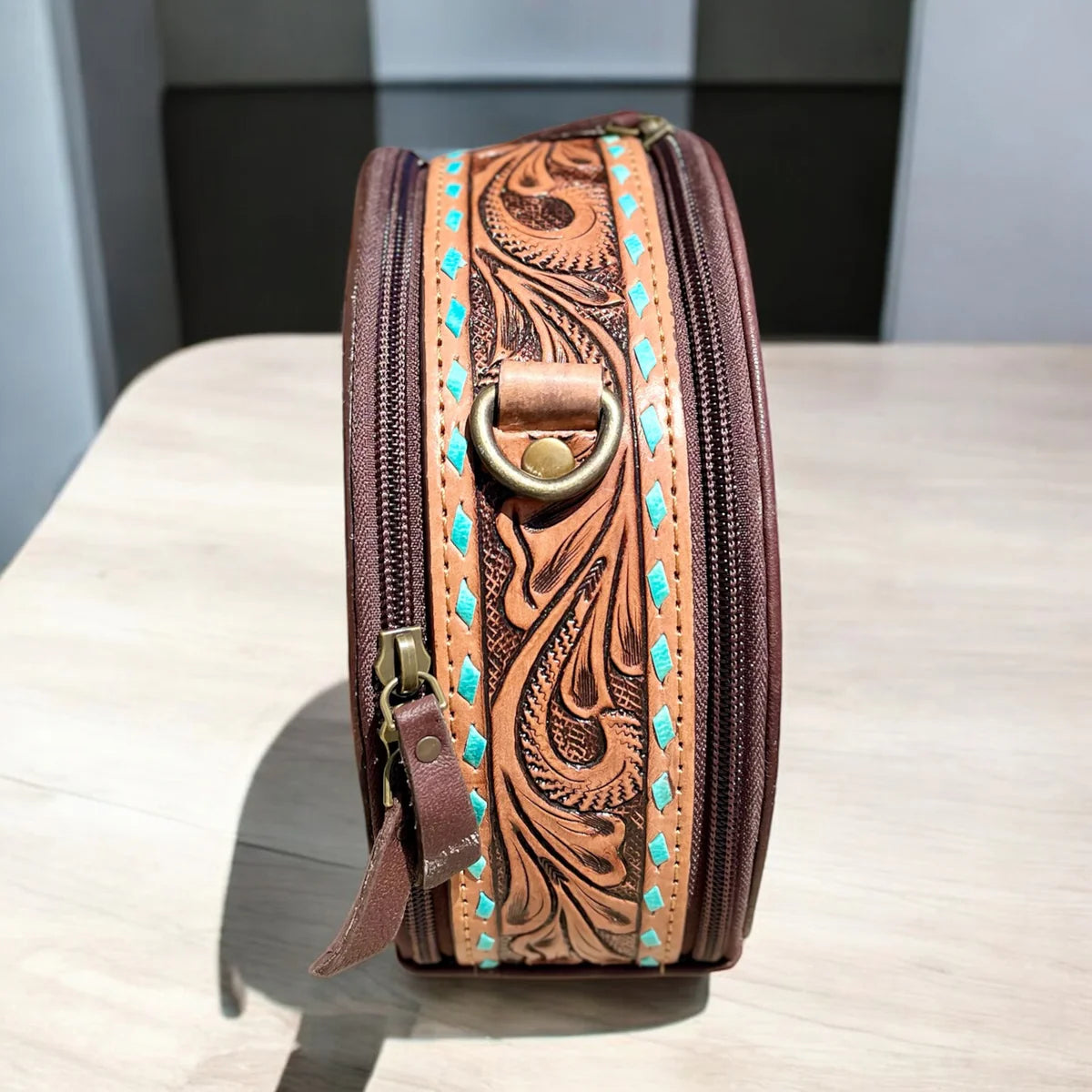 Mama Tooled Leather Crossbody