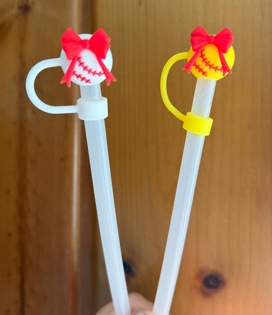 Softball Straw Topper