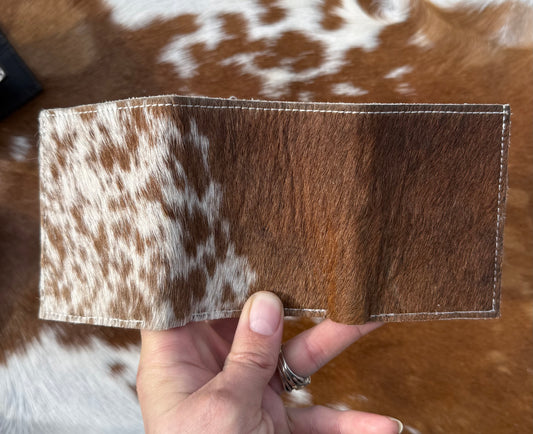 Cowhide Tri Fold Wallet