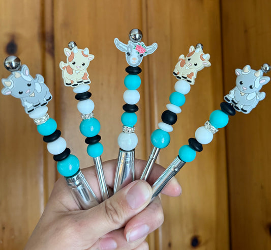 Turquoise Goats Makeup Brush Set