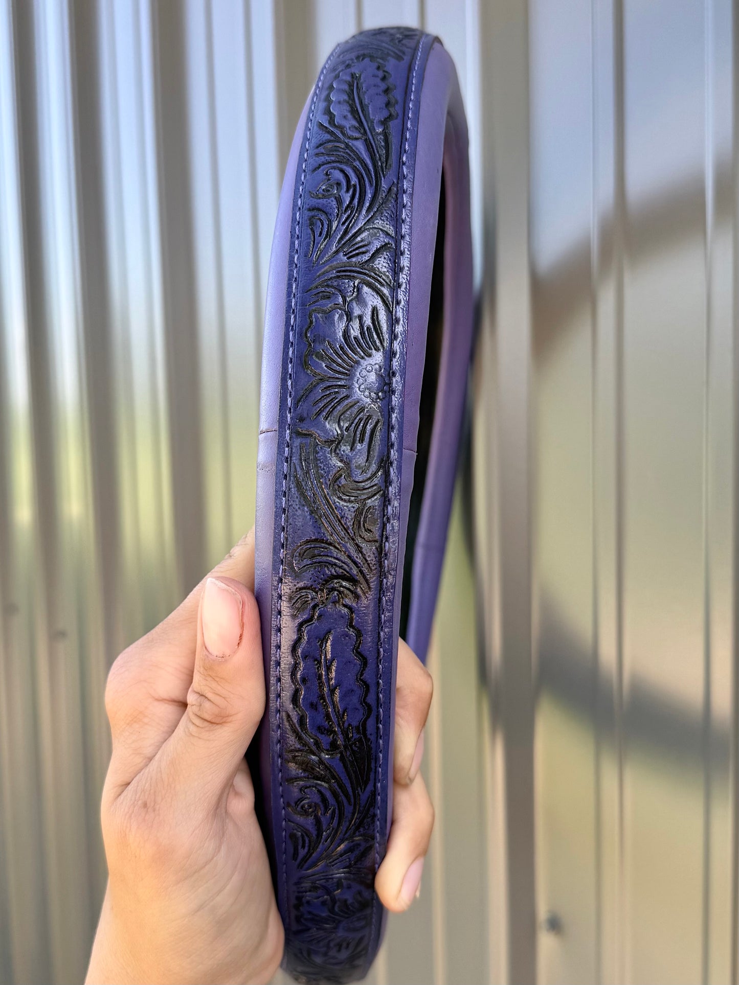 Genuine Leather Steering Wheel Cover