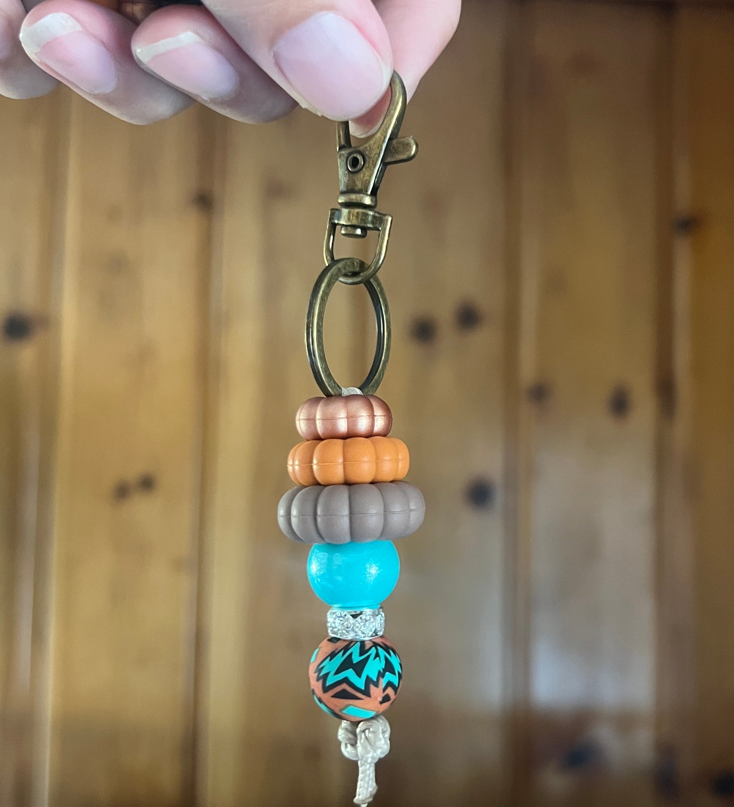 Stacked Pumpkin Keychain