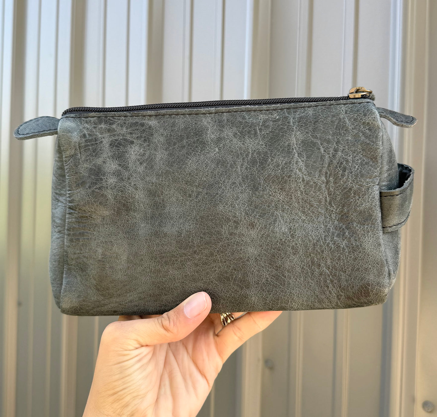 Black Bootstitch Makeup Cosmetic Bag