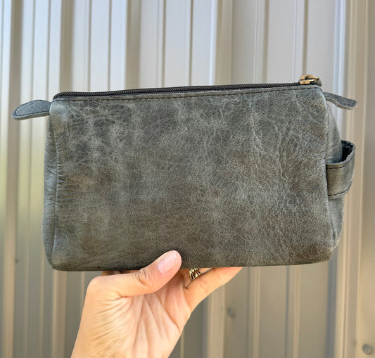 Black Bootstitch Makeup Cosmetic Bag