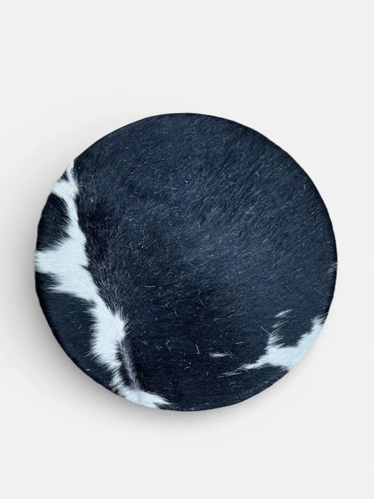 Black Cowhide Turntable Lazy Susan