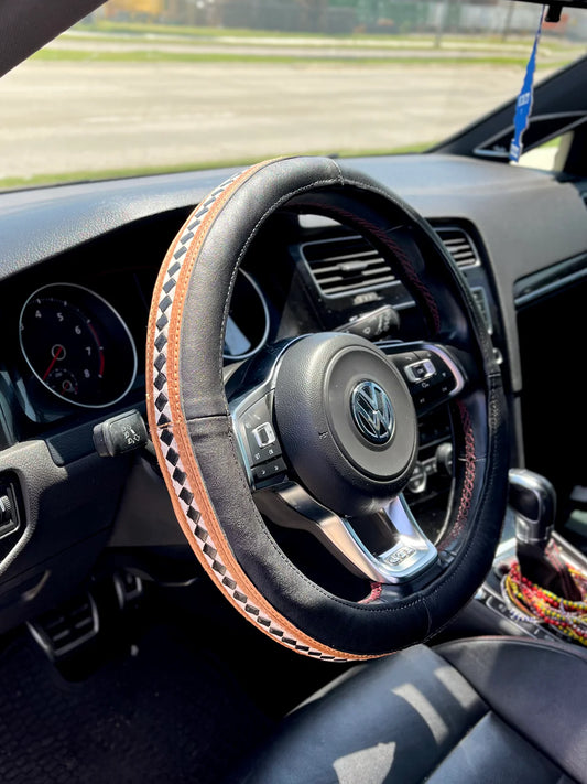 Genuine Leather Steering Wheel Cover