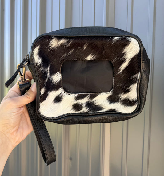 Black Genuine Cowhide Wipes Cover