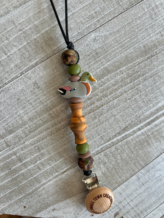 Duck Call & Mallard Duck Pacifier Holder
