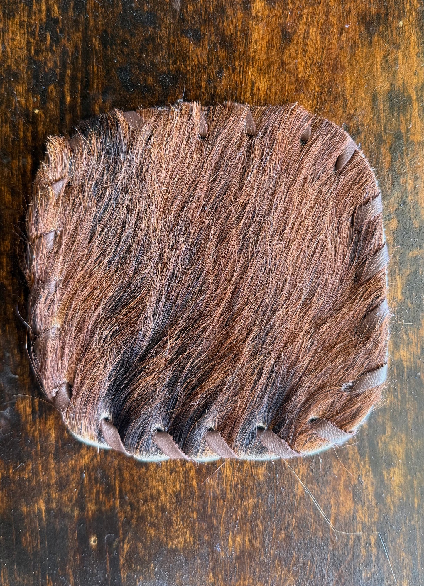Genuine Cowhide Rounded Square Coaster