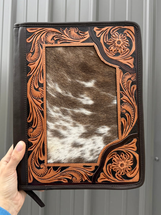 Binder Planner Tooled Leather Cowhide