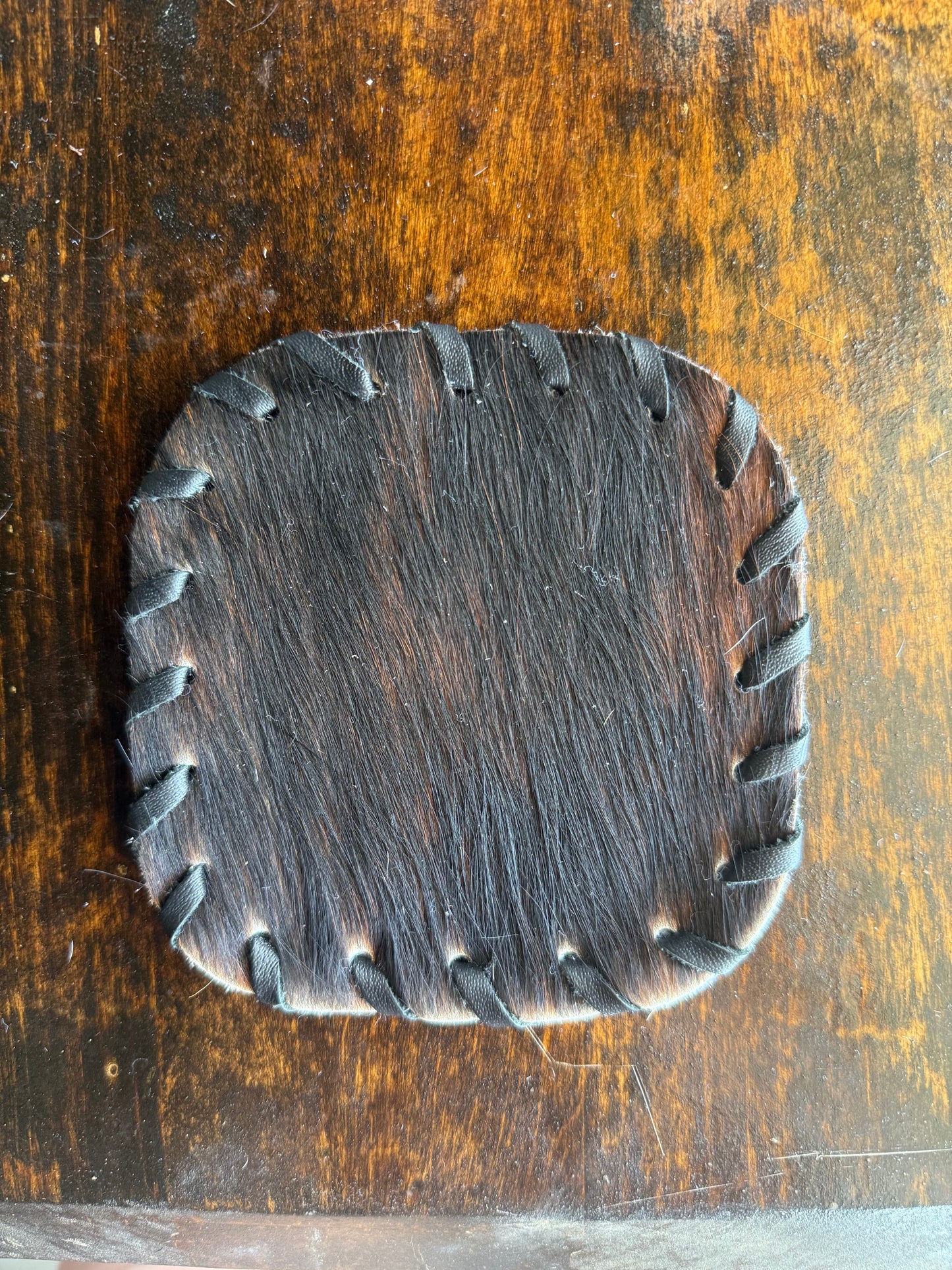 Genuine Cowhide Rounded Square Coaster