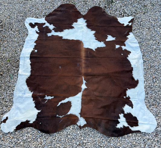Jumbo Genuine Brown Cowhide Rug #10