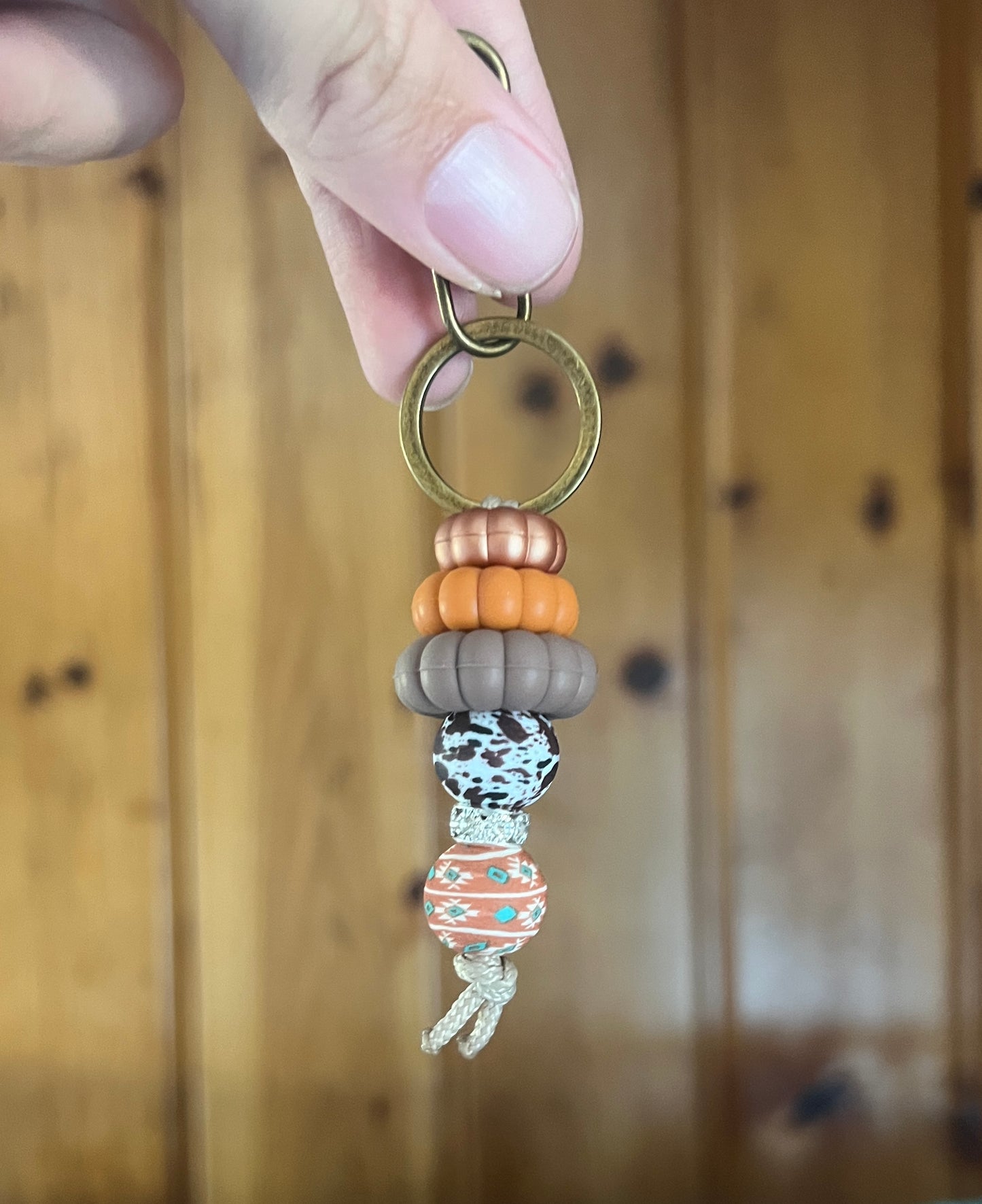 Stacked Pumpkin Keychain