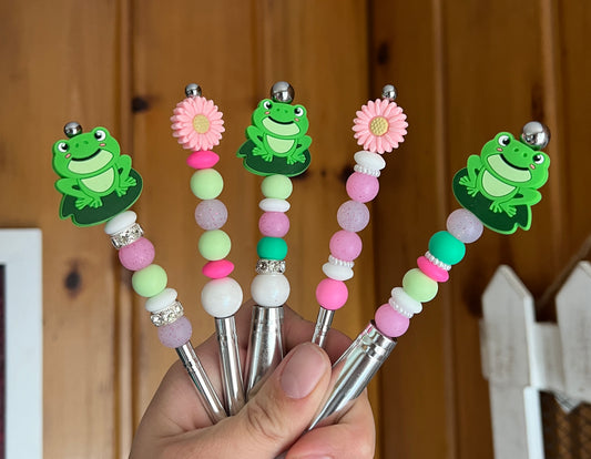 Pink Frog Flower Makeup Brush Set