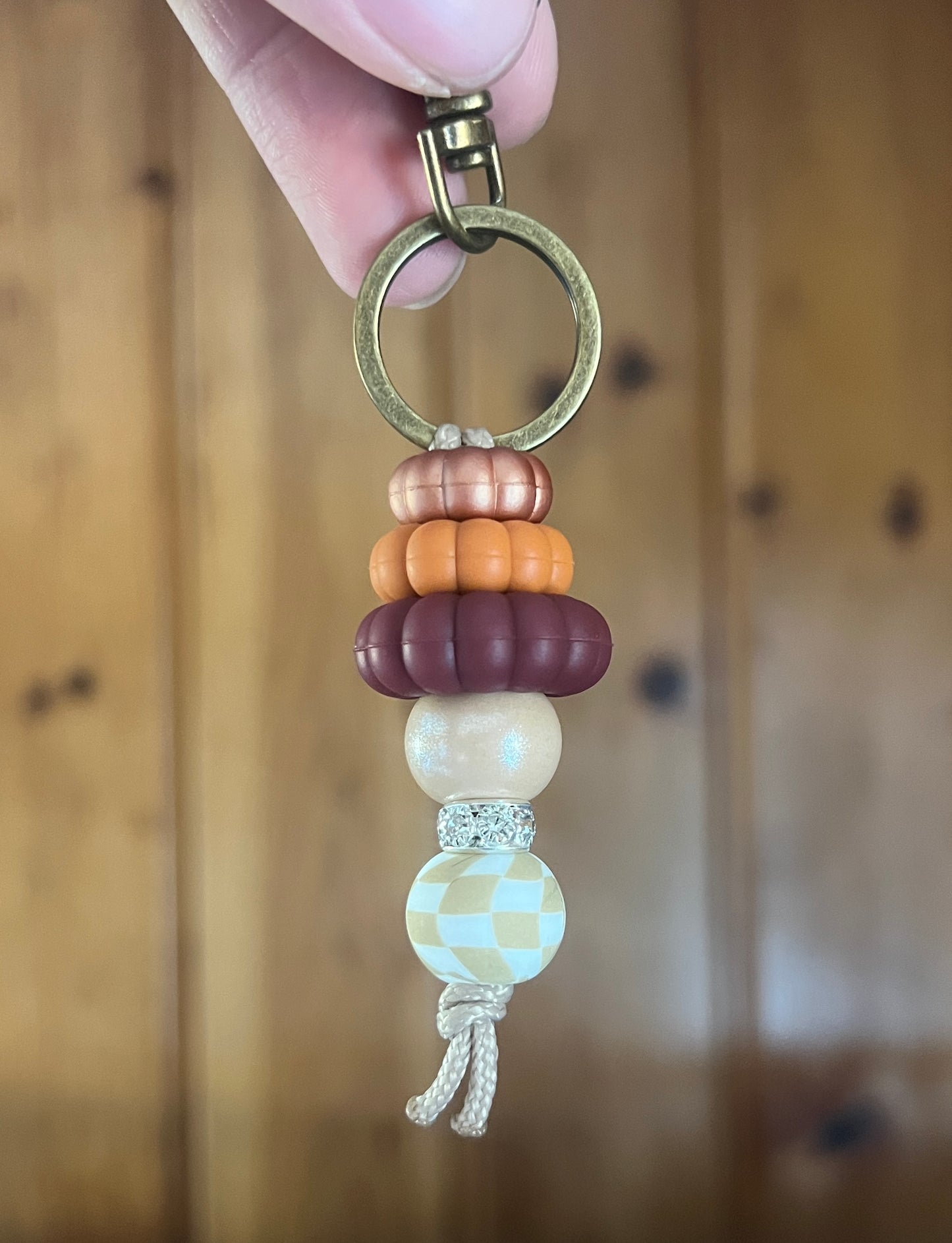 Stacked Pumpkin Keychain