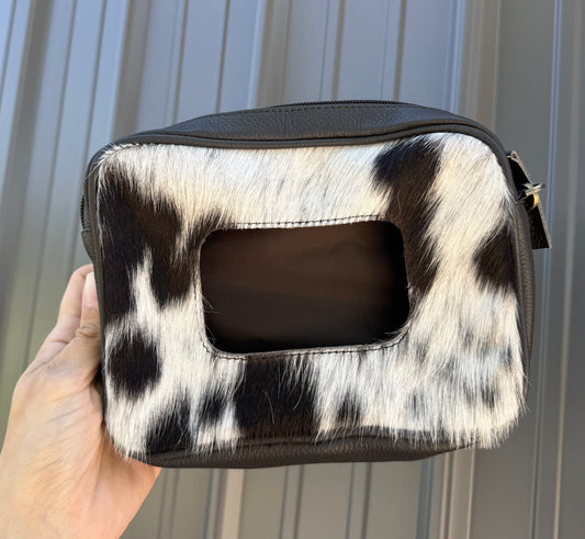 Dark Brown Genuine Cowhide Wipes Cover