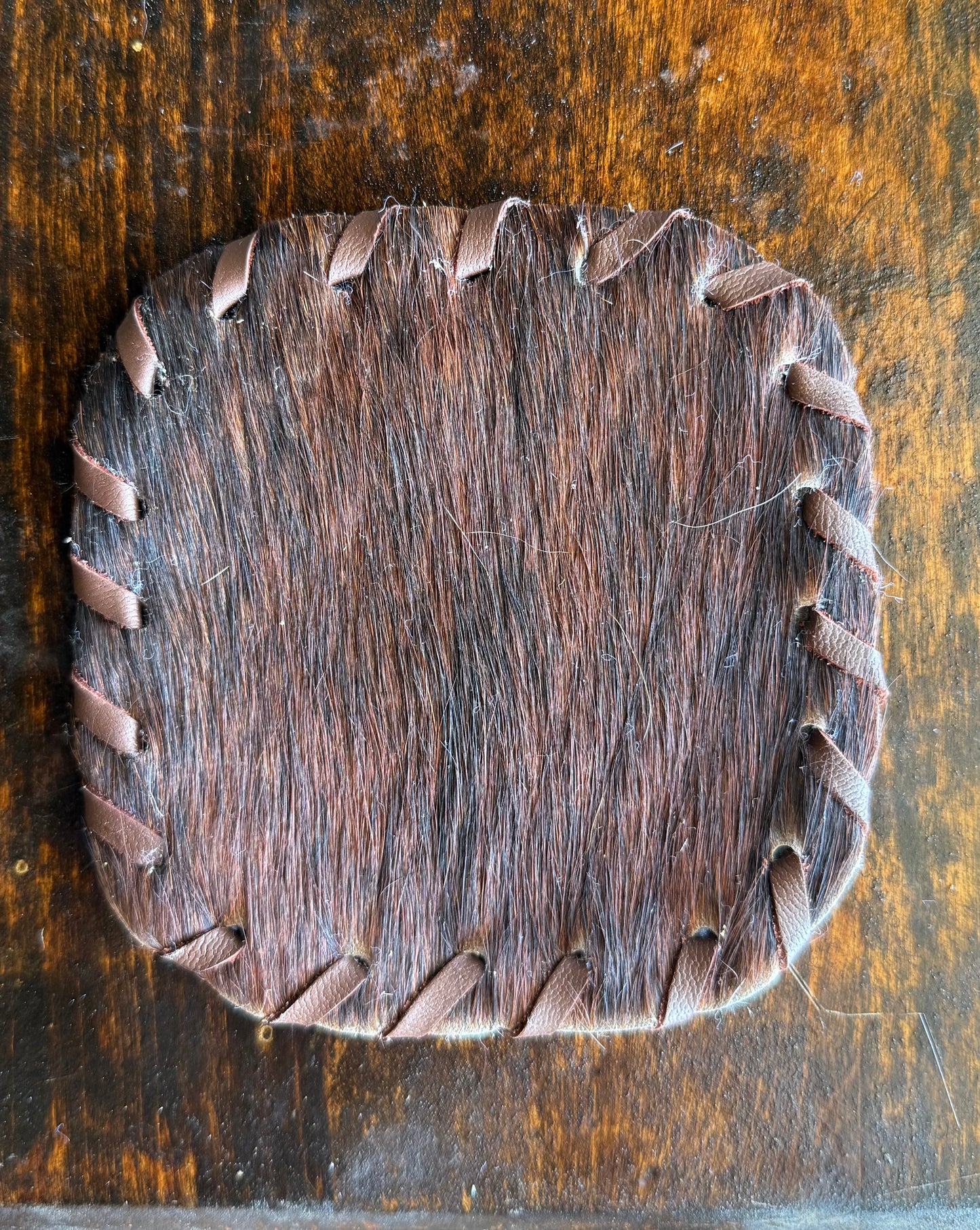 Genuine Cowhide Rounded Square Coaster