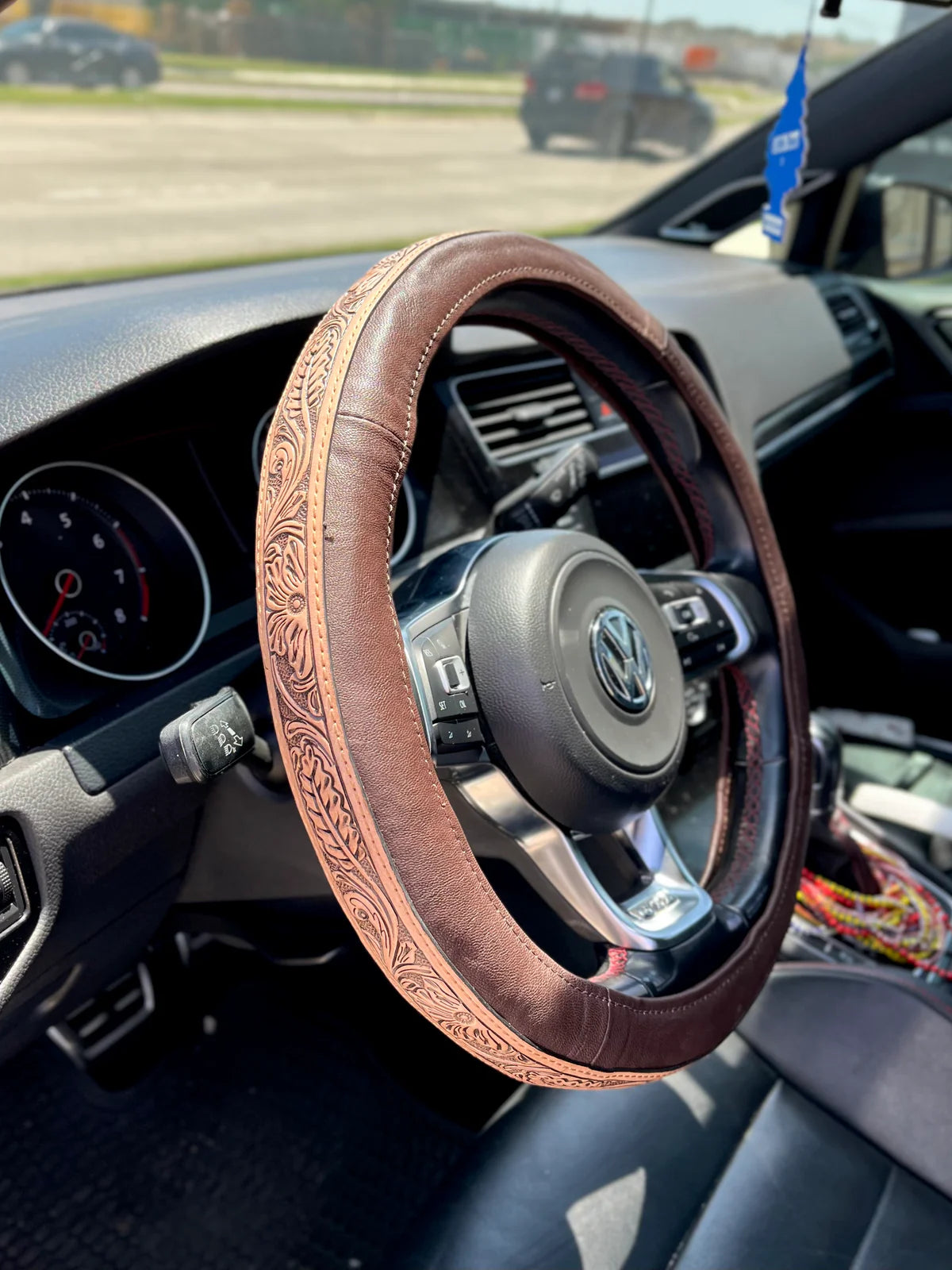 Genuine Leather Steering Wheel Cover