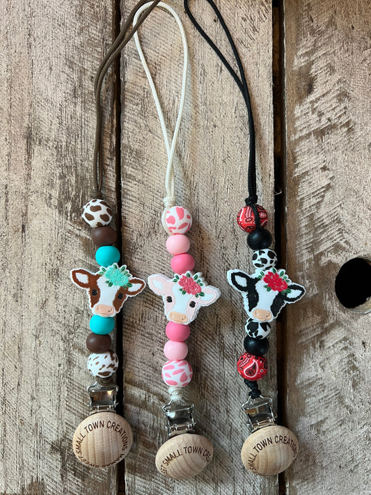Baby Cow Pacifier Holder