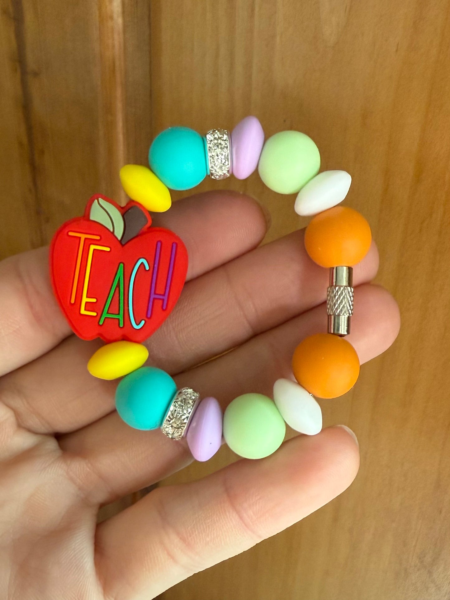 Colorful Teacher Tumbler Cup Charm