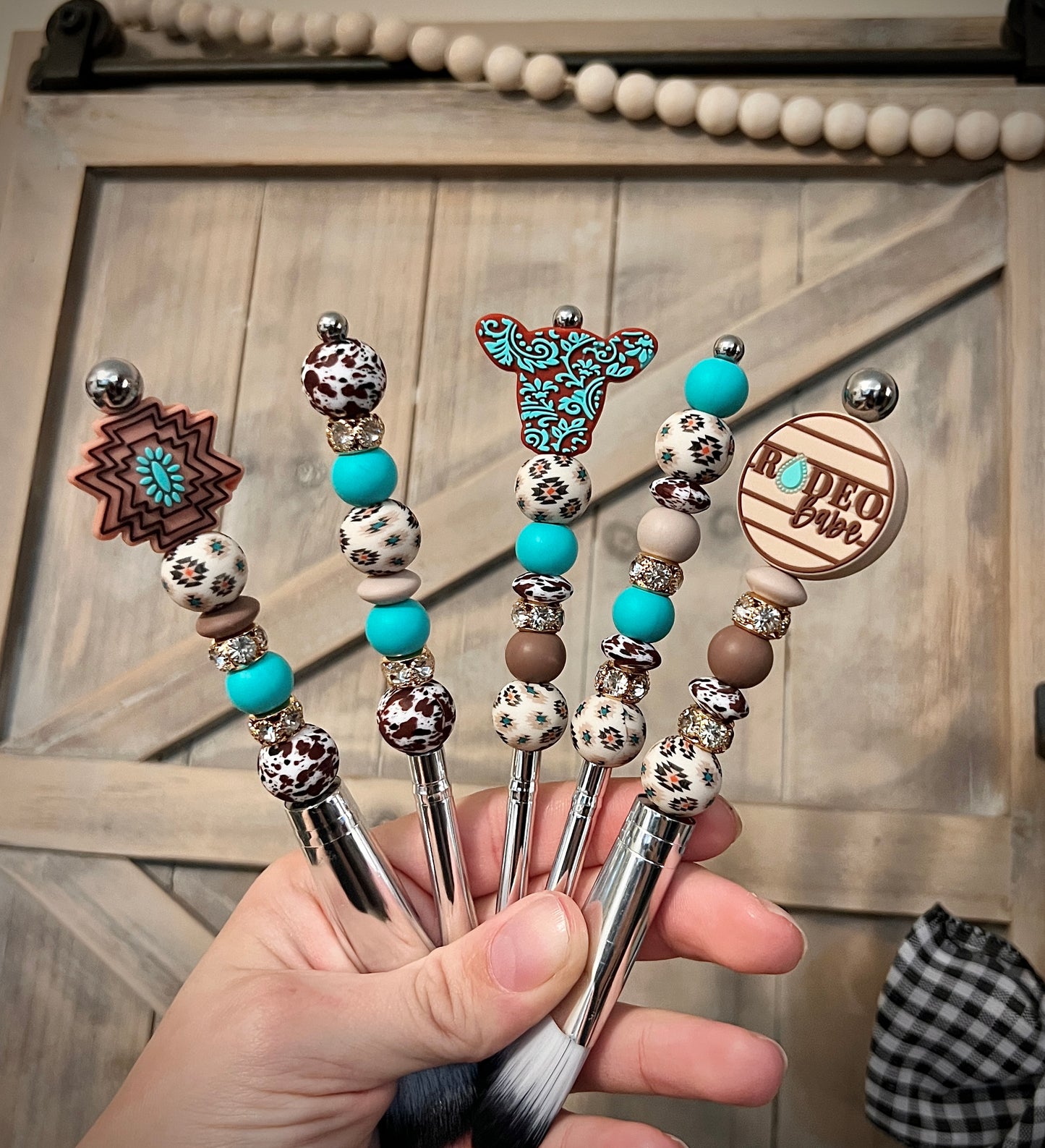 CUSTOM Beaded Makeup Brushes