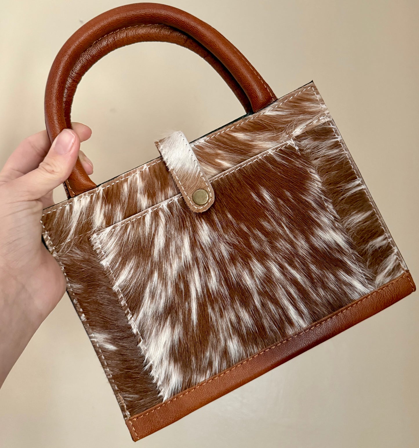 Cowhide with Handle Leather Bible Cover