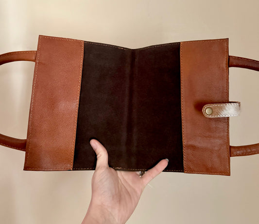Cowhide with Handle Leather Bible Cover