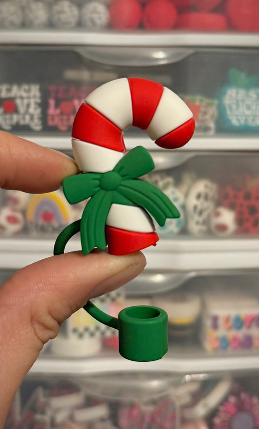 Candy Cane Straw Topper
