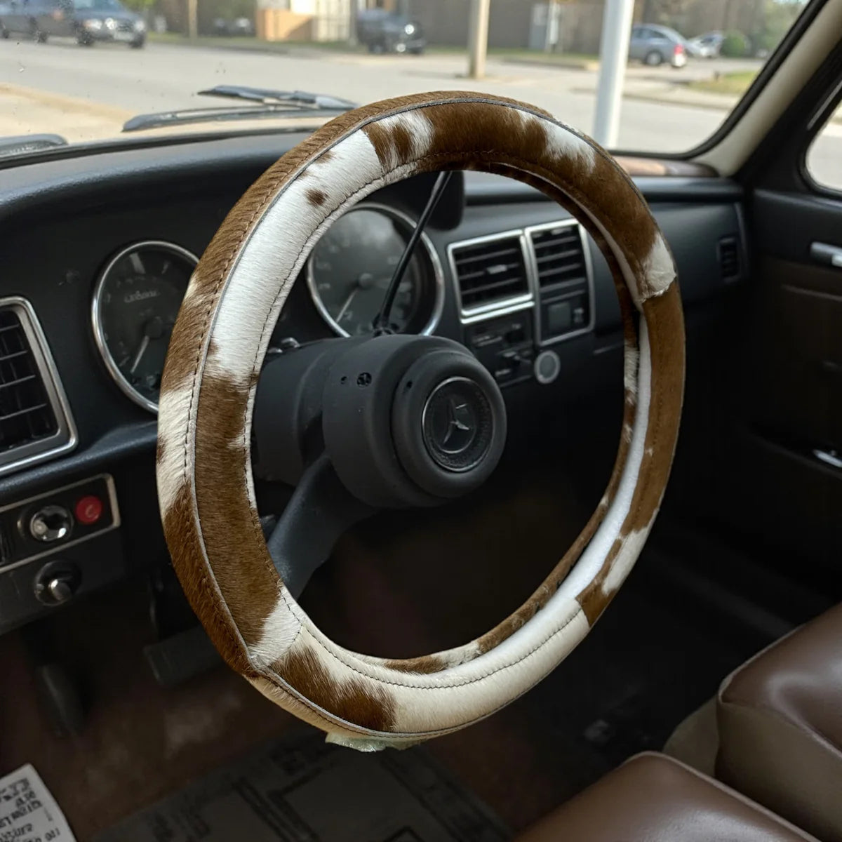 Genuine Cowhide Leather Steering Wheel Cover