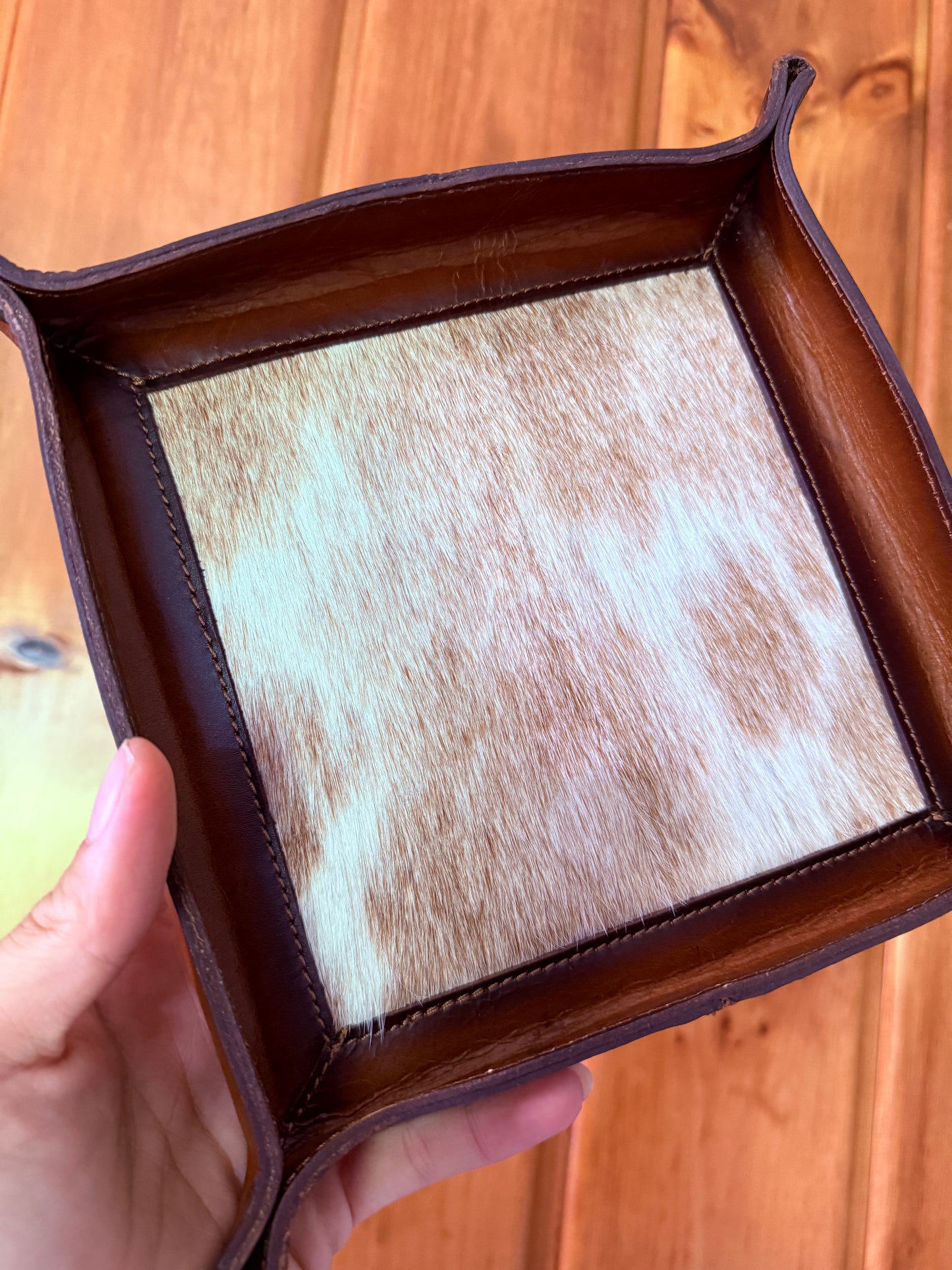 Brown Cowhdie Leather Tray