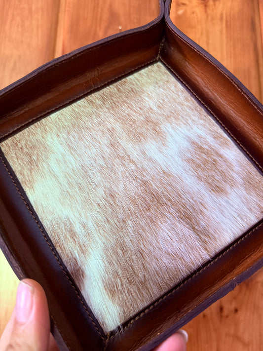 Brown Cowhdie Leather Tray