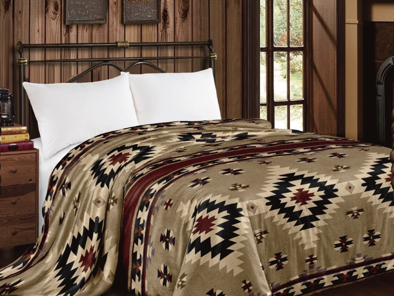 Southwestern Aztec Super Plush King Blanket