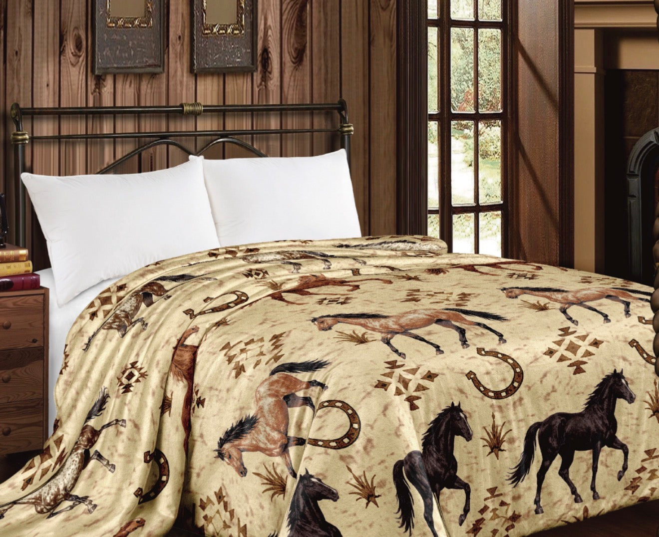 Horses Super Plush King Blanket