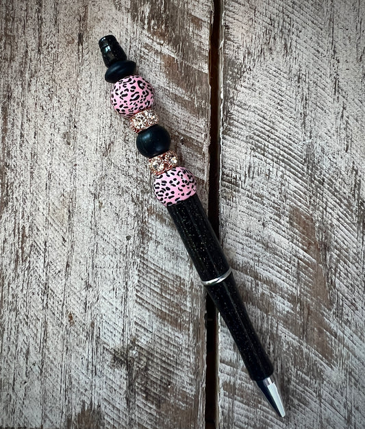Pink and Black Cheetah Pen