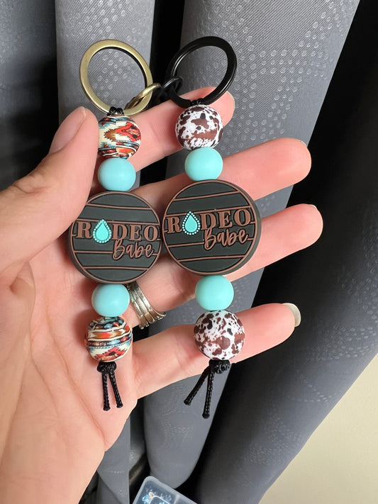 Rodeo Babe Straight Keychain