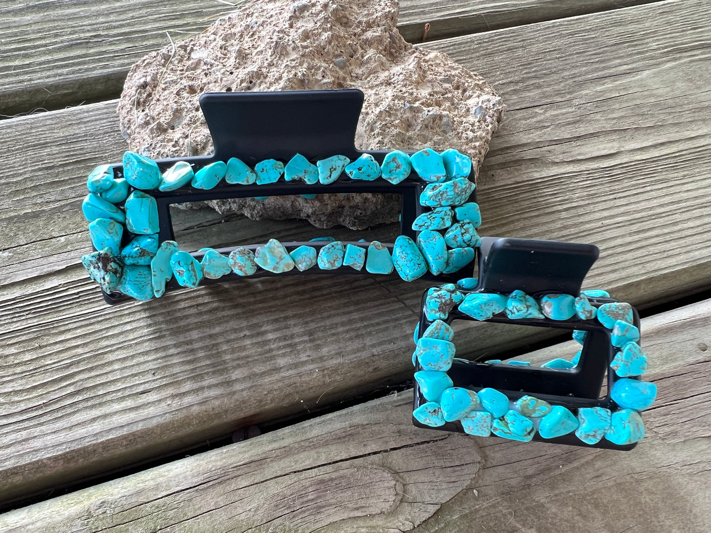 Turquoise Stone Claw Clip